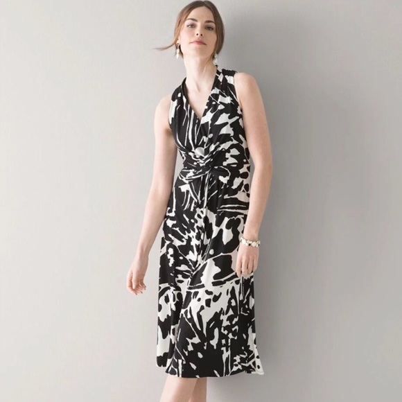 White House Black Market Dresses & Skirts - NWT White House Black Market Twist Front Dress Black & White Size 4 Sleeveless
